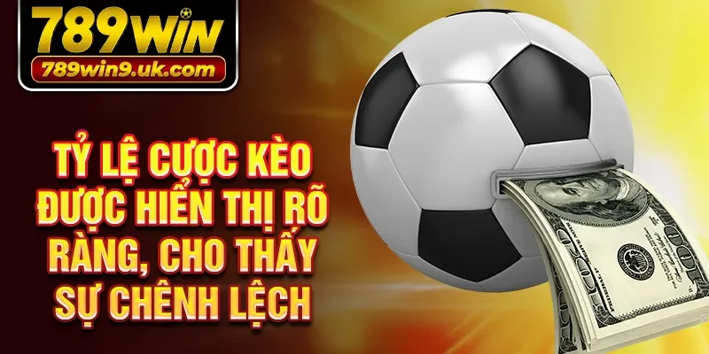 Tỷ lệ cược kèo được hiển thị rõ ràng, cho thấy sự chênh lệch